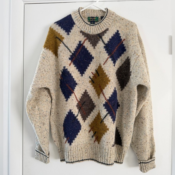 Men’s Colours by Alexander Julian Irish Wool Mohair Sweater LMade in Ireland